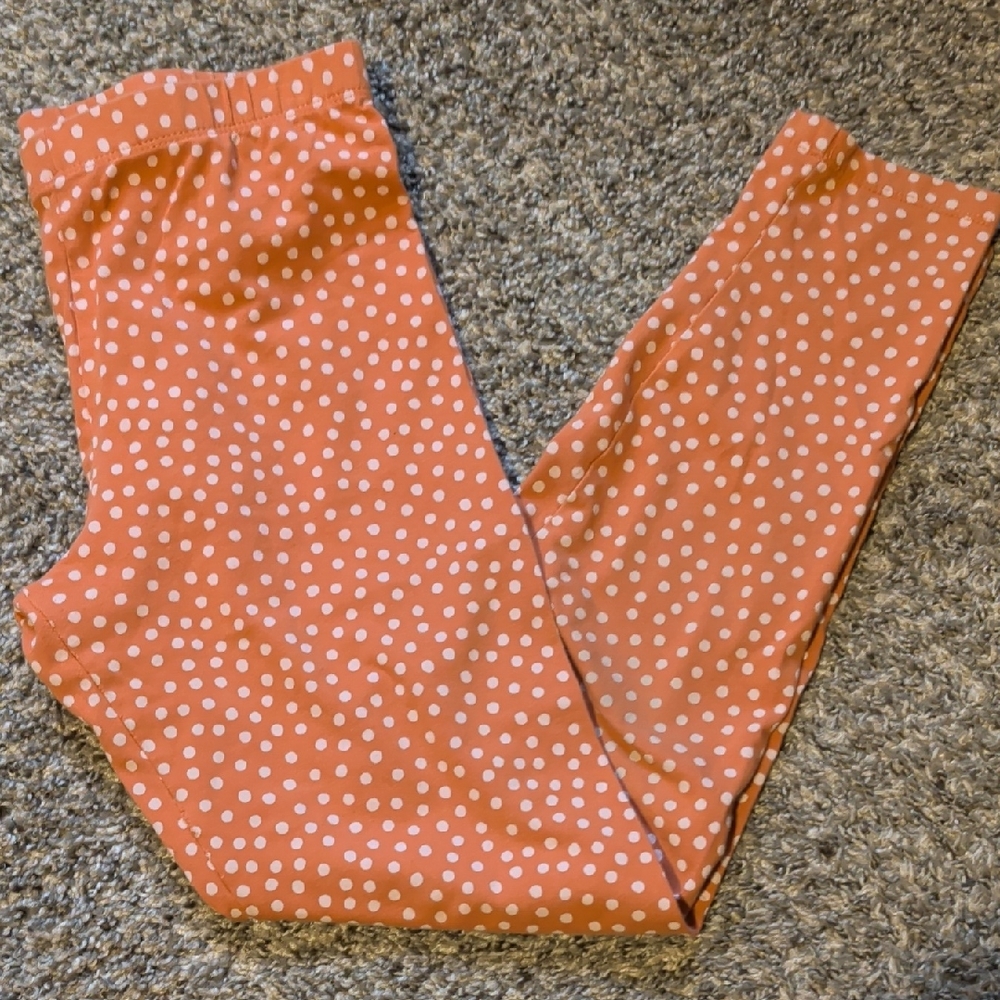 Cat & Jack Orange Polka Dot Leggings